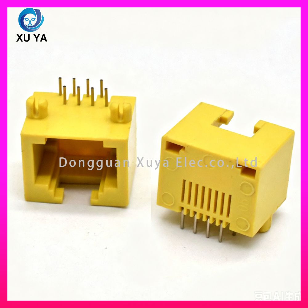 定制屏蔽 8P8C RJ45 母座 双口转接器 6P2C 电