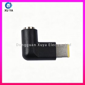 DC 母转方口弯头 Type-C 笔记本充电转接头