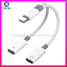 Type-C 二合一 60W PD DAC 音频充电转接头