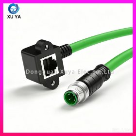 弯头 M12 转 RJ45 母头线缆