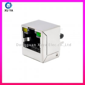 立式带灯屏蔽 RJ45 连接器