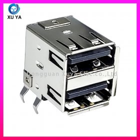 厂家 90 度双层半包平弹片 USB A 母座连接