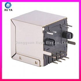180 度直插带 LED 屏蔽无滤波 RJ45 连接器