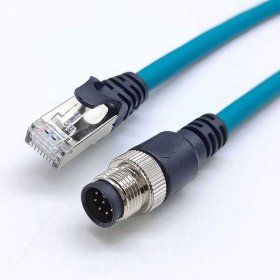 M12 转 RJ45 工业以太网线 4 芯 D 型 / 8 芯
