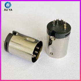 大 DIN 5PIN 公头连接器 带拉力槽车针圆形航空插头